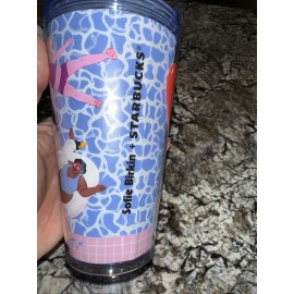 Starbucks Sofie Birkin + Starbucks Target 2024 Blue Pool Party Cold Brew 16 oz Tumbler