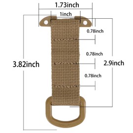 SIVIGEAR Tactical Gear Clip with D Ring Hook, T-Mount Molle Key Clip, Plastic Carabiner for Belt, Glove, and Outdoor Accessories