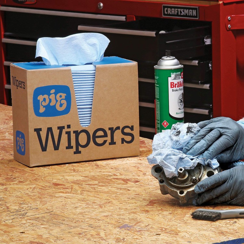 PIG Heavy Duty Shop Towels for Oil and Grime -