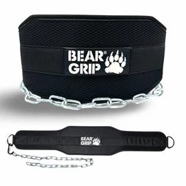 BEAR GRIP -Weighted Dip & Pull up Belt for Strength Training, Bodybuildng (Black/Black)