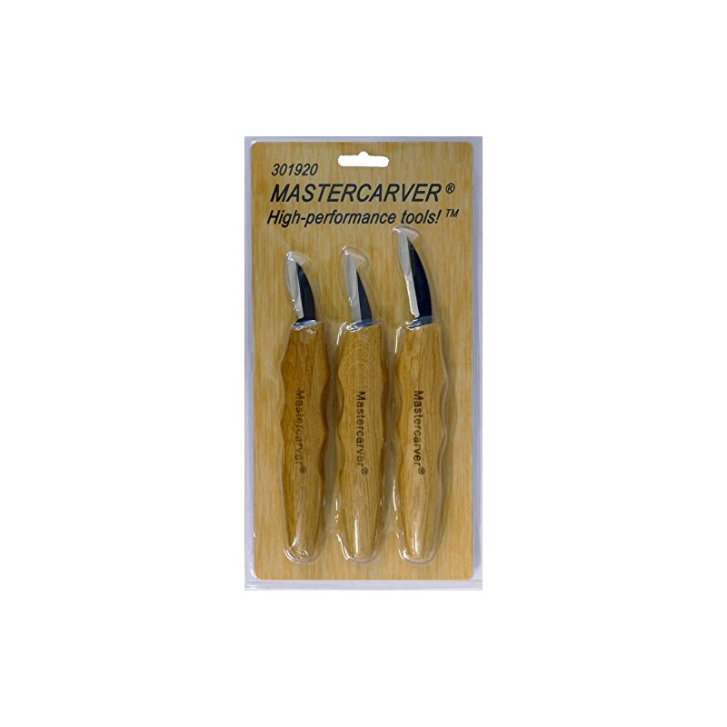 Mastercarver 3pc Chip Carving Knife Woodcarving Tools