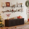 DINZI LVJ Shoe Bench, Entryway Storage Bench with Doors, Cushion,