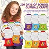 Lunmon 100 Days of School Gumball Crafts Color Matching Paper