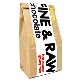 Fine & Raw Vegan Hot Cocoa Mix - Dairy-Free Chocolate Mix, Instant Plant-Based Spicy Cocoa With Organic Cacao and Coconut Sugar - Made in Brooklyn, 12 Ounce