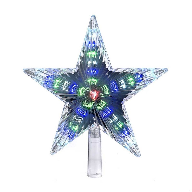 Kurt Adler Color-Changing LED Star Treetop, 8.5-Inch