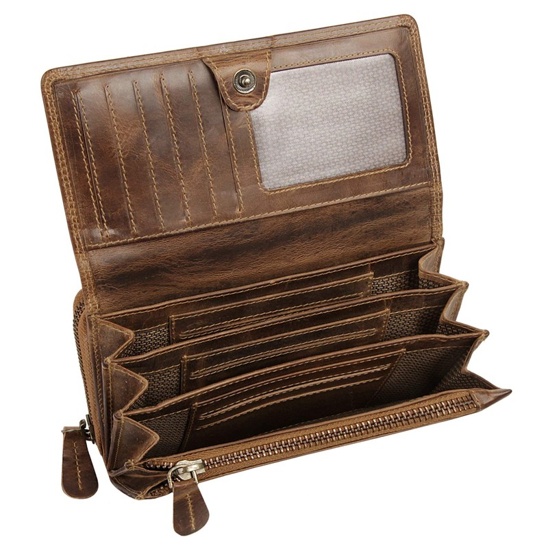 BAGAN Women's Wallet Genuine Leather Brown – 020797