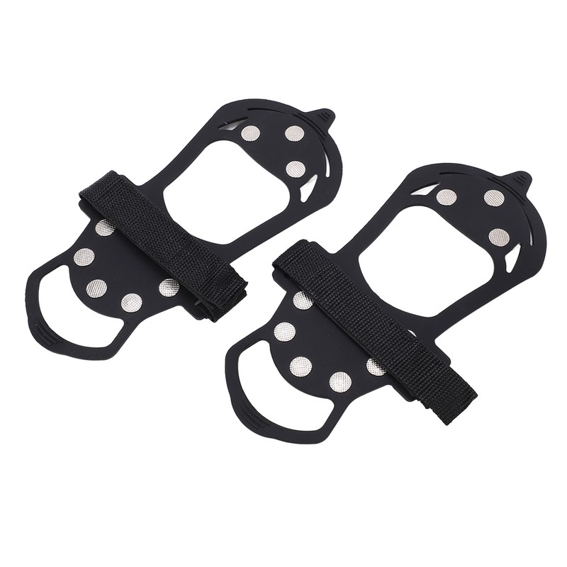 2pcs/set 10 Tooth Crampons Shoe Cover Rustproof Durable Mountaineering Ice