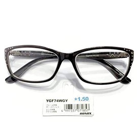 NEWカラー YGF74 イミテーションスワロ風ストーンが散りばめられた老眼鏡 (WARM GRAY, 1.0)