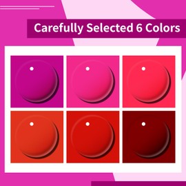 OpenLive 10ml Red Nail Polish Set 6 Colors Rose Red All Seasons Neutral Color Fast Dry Nail Polish Set for Women Salon DIY Nail Art