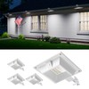 4 Pack White Solar Powered Gutter Lights Outdoor Decorative Waterproof