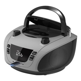 LONPOO Radios Portable AM FM, Portable CD Player Compatible CD-R/RW/WMA and MP3, CD Radio with Bluetooth 5.3, Boombox CD Player with Speakers, USB Player, AC/Battery Powered CD Players for Home