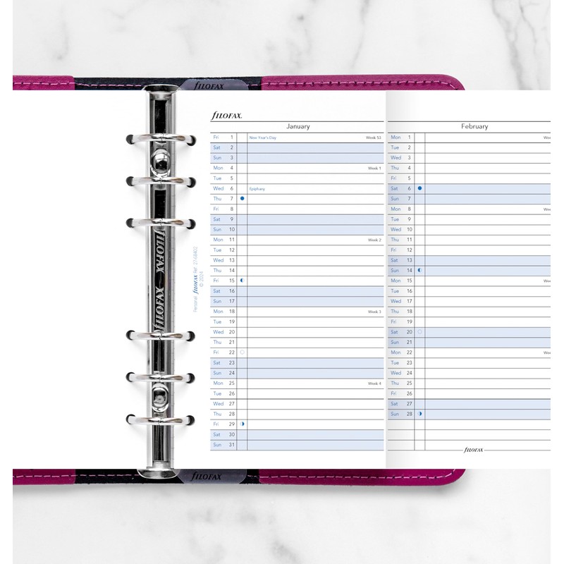 Filofax Personal Vertical Year Planner 2027