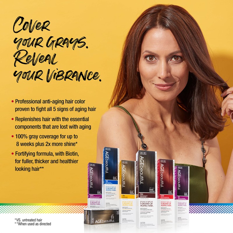 AGE beautiful Permanent Hair Color Dye Liqui Creme | 100%