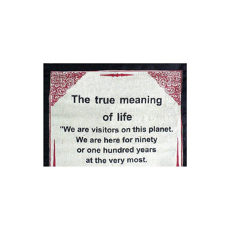 DALAI LAMA QUOTES ~ Cotton Canvas Scroll ~ "The True