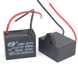 DollaTek 2Pcs CBB61 4uF 450V AC 50/60Hz Air Conditioner Fan Motor Running Capacitor
