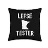 Lefse tester funny Norwegian treat Minnesota joke Throw Pillow