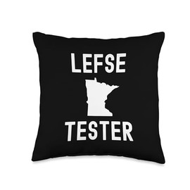 Lefse tester funny Norwegian treat Minnesota joke Throw Pillow
