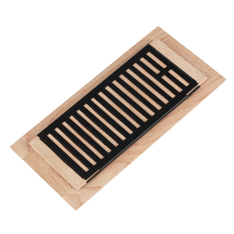 Hardwood White Oak Floor Register, Drop in Vent Cover, 4x10