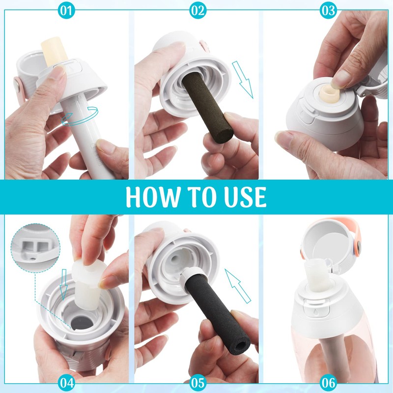 Silicone Mouthpiece & Filter Replacement for Brita Water Bottle -