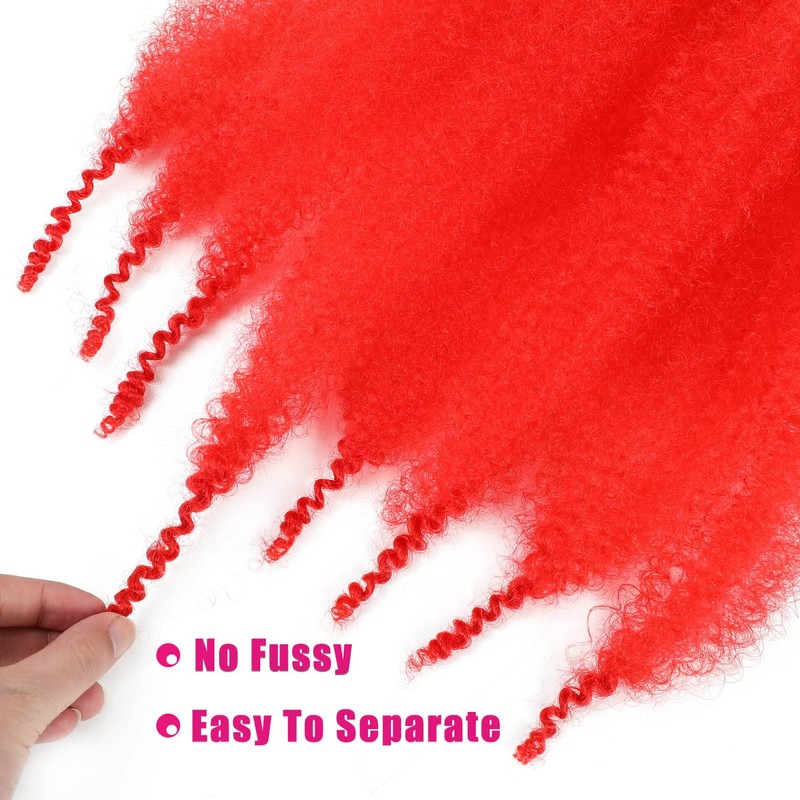 Afro Twist Hair 24 Inch 6 Packs, Springy Afro Twist