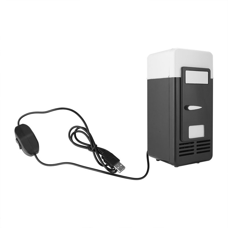 PC USB Mini Refrigerator Fridge Beverage Drink Can Cooler Warmer