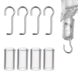 4 Set Horizontal Blinds Replacement Parts with Hook, Wand Wire and Sleeve Collar for Horizontal Mini Blinds Wand, Window Blind Repair Wand with 1 Inch Square Headrails for Horizontal Blinds