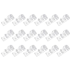 uxcell 18Pcs 50x15mm Roller Shade Chain and Cord Hold Down, Curtain P Clip Fixation Hook, Bead Chain Tension Device for Roller Blinds, Roman Shades, Clear