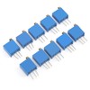 50pcs Variable Resistor 10 Values 3296W Regulating Resistance Multiturn Trimmer