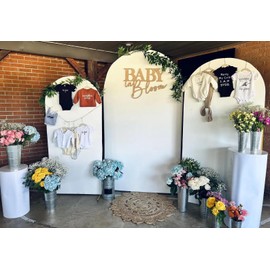 Wooden Baby In Bloom Sign, 16”x12” Baby Shower Party Sign for Boy/Girl Baby Shower Decorations Gender Reveal Backdrop Party Photography Background