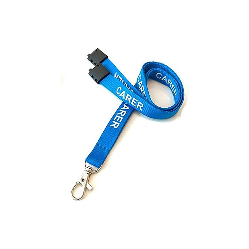 PCL Media ltd® Carer Printed Lanyards With Safety Breakaway Clip