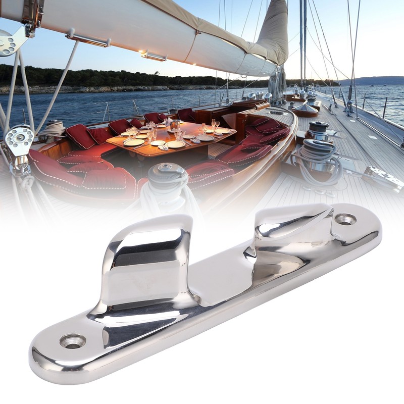 10in Bow Cleat 316 Stainless Steel Polished Mirror Finish Anchoring