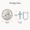 BABAMIA Turquoise Cross Hoop Earrings for Women Western Jewelry