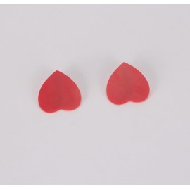 Mini Red Heart Acrylic Duckbill Hair Clips Cute Emo Valentine Christmas Birthday Mother Day Costume Accessories Small for Women and Girls 2 Pcs