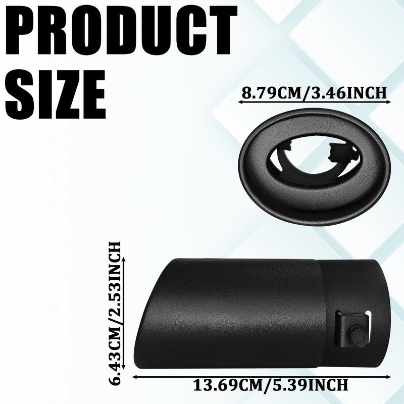 Car Exhaust Tips Muffler Tip Chrome Exhaust Tips, 2.5" Inlet