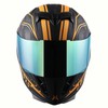 1STorm Motorcycle Full Face Helmet Skull King Matt Orange+ One