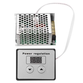 Fafeicy 4000W AC 220V SCR Digital Voltage Regulator, Speed Regulator Thermostat, with a Large and Thick Heat Sink, Wave-Shaped Voltage Absorption Circuit