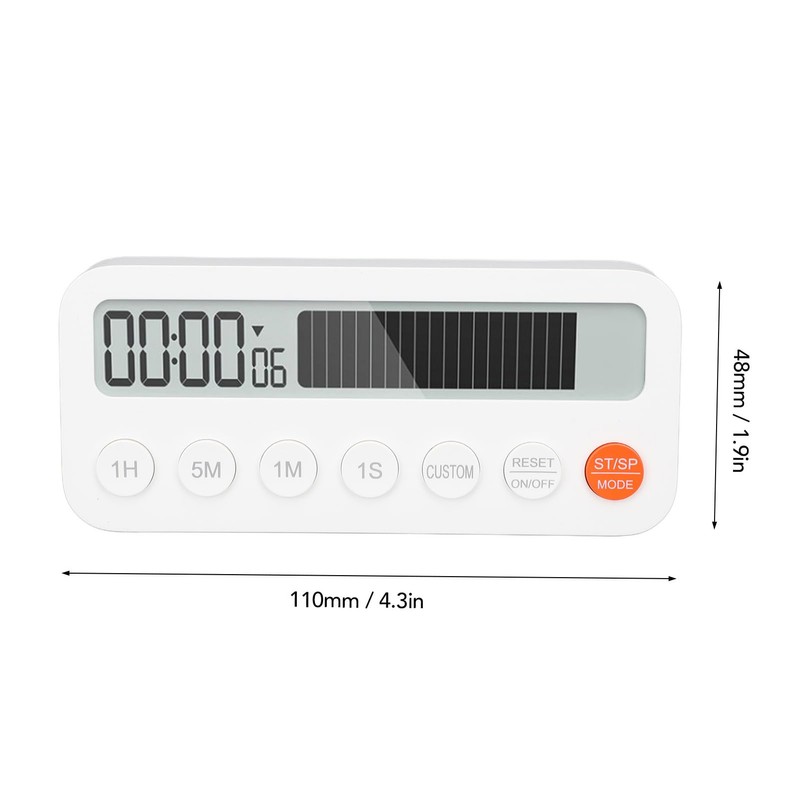 Digital Kitchen Timer, Visual Timer with Large LED Display, Adjustable
