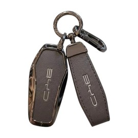 Electrocash Funda Protectora para Llave con Correa de Piel Compatible con BYD Dolphin, Dolphin Mini, Song Pro, Song Plus,Yuan, Yuan Pro, Shark, Sealio