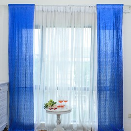 SweetEasy 2packs 2ftx10ft Sequin Glitter Photography Backdrop Curtain Panels Wedding Backdrop for Baby Shower Birthday Home Party Event Festival Restaurant Reception Arch Decoration (Blue)