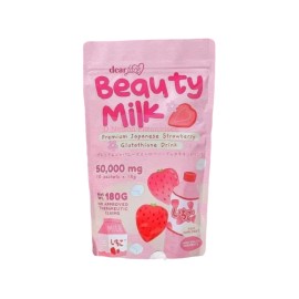 Dear Face Beauty Milk Japanese Collagen STRAWBERRY Drink, 10 Sachets X 18g