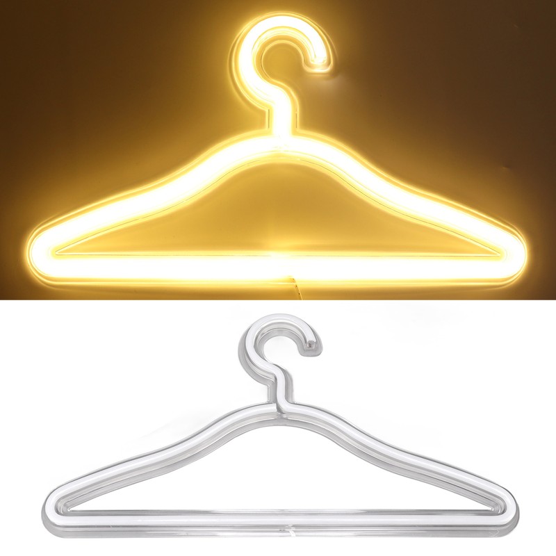 Coat Hanger LED Neon Sign Decorative Wall Hanging Sign for