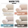 H.VERSAILTEX 3 Piece Stretch Sofa Covers for 2 Cushion Loveseat