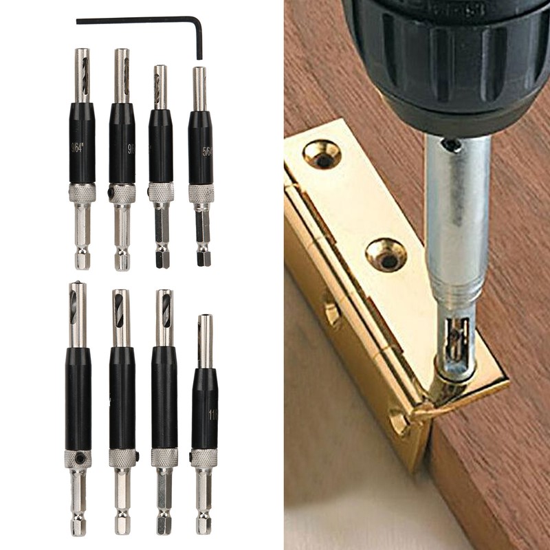 Hinge Drill Bit Set Hinge Window Door Cabinet Drilling Hole