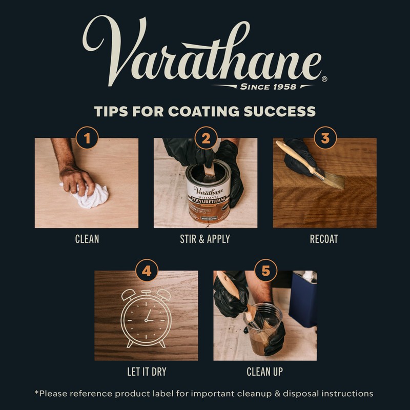 Varathane Oil-Based Ultimate Polyurethane, Quart, Semi-Gloss Finish