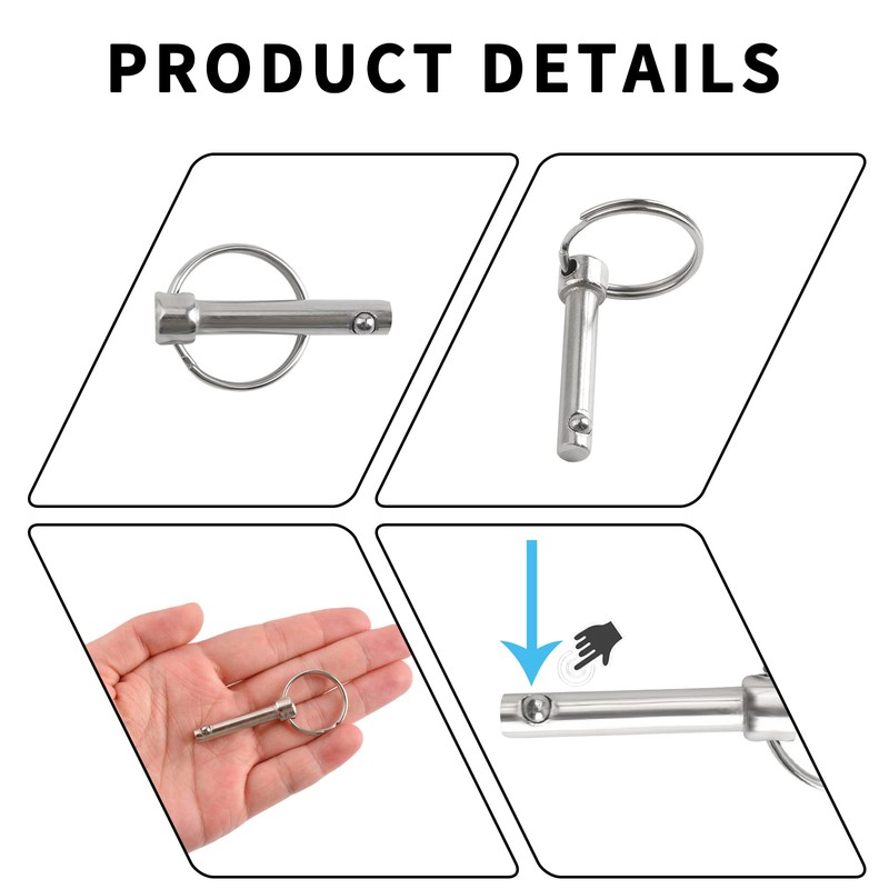 INCREWAY Quick Release Pin, 6 Pieces Hardware Quick Release Carbon