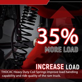 THOCAC 1"-3.5" Lift Rear Coil Springs for Ram 1500 2009-2018 2WD 4WD with Extra 35% Load Capacity, Heavy duty lift springs (2pcs Black)