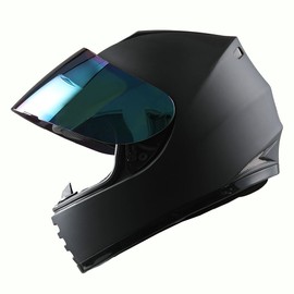 1Storm Youth Kids Motorcycle Full Face Helmet Street Bike BMX MX Matt Black + MG Youth Glove Bundle