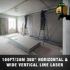 PREXISO 360 Laser Level 100Ft Dual Power Self Leveling Cross