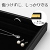 calm wish ジュエリートレイ ボックス リング溝付き ブラック PUレザー アクセサリートレイ 小物入れ 卓上