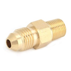 Dingln 2PCS Brass Adapter Oil Gas Fitting Straight Male AN4 to 1/8in Male NPT Connector